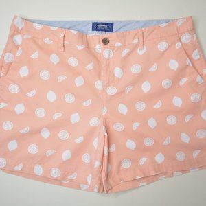 Old Navy Size 14 Women PEACH Fruit Lemon Citrus Slice EVERYDAY Casual FUN Shorts